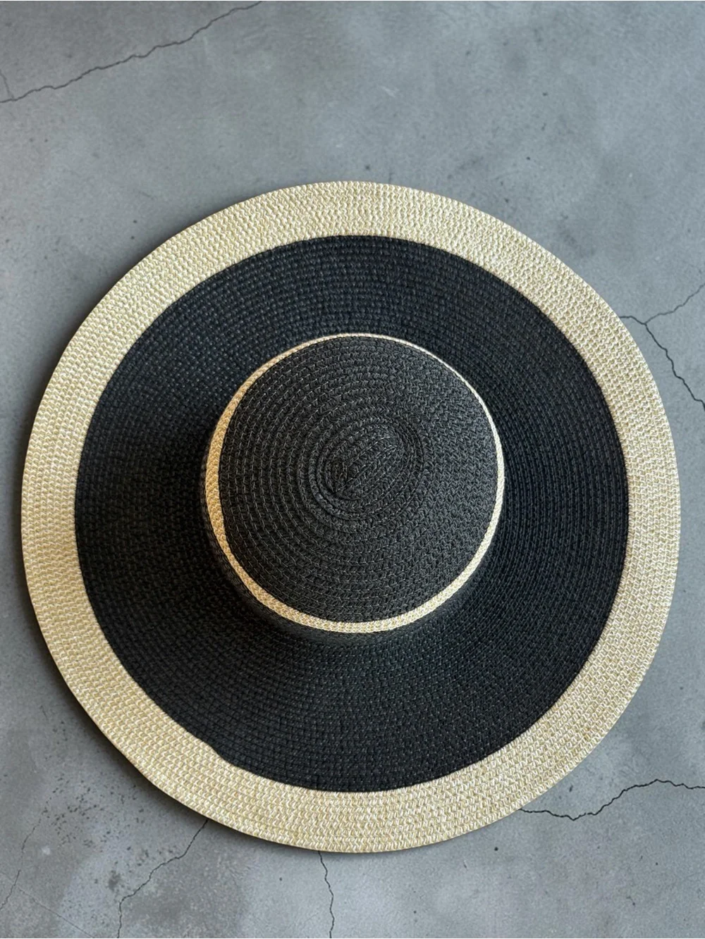 Magid Hats Black Gold Silver Metallic Wide Brim Floppy Sun Hat 100% Paper Straw